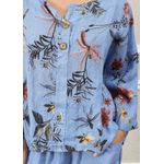 Conjunto Pamela Linho Italiano Azul Hortência