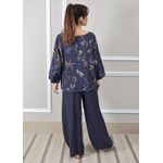 Conjunto Pamela Linho Italiano Azul Marinho 
