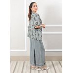 Conjunto Carla Linho Italiano Cinza