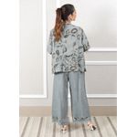 Conjunto Carla Linho Italiano Cinza