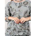 Conjunto Carla Linho Italiano Cinza