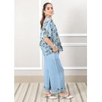 Conjunto Carla Linho Italiano Azul Jeans