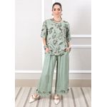 Conjunto Carla Linho Italiano Verde Menta