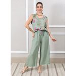 Conjunto Rebeca Linho Italiano Verde Menta
