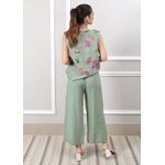 Conjunto Rebeca Linho Italiano Verde Menta