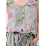 Conjunto Rebeca Linho Italiano Verde Menta