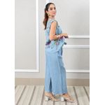 Conjunto Rebeca Linho Italiano Azul Jeans