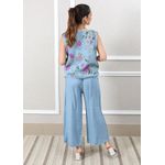 Conjunto Rebeca Linho Italiano Azul Jeans