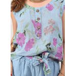 Conjunto Rebeca Linho Italiano Azul Jeans