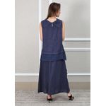 Conjunto Solange Linho Italiano Azul Marinho