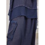 Conjunto Solange Linho Italiano Azul Marinho