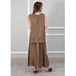 Conjunto Solange Linho Italiano Caramelo