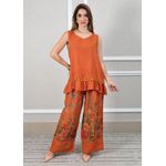 Conjunto Catarina Linho Italiano Terracota 