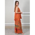 Conjunto Catarina Linho Italiano Terracota 