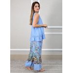 Conjunto Catarina Linho Italiano Azul Hortência 