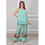 Conjunto Catarina Linho Italiano Verde Àgua 