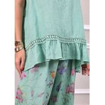 Conjunto Catarina Linho Italiano Verde Àgua 