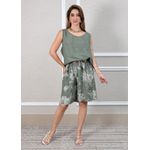 Conjunto Livia Linho Italiano Verde Militar