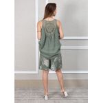 Conjunto Livia Linho Italiano Verde Militar