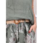 Conjunto Livia Linho Italiano Verde Militar