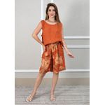 Conjunto Livia Linho Italiano Terracota