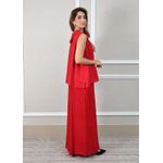 Conjunto Manuela Linho Italiano Vermelho