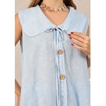 Conjunto Manuela Linho Italiano Azul Bebe