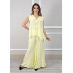 Conjunto Manuela Linho Italiano Amarelo