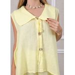 Conjunto Manuela Linho Italiano Amarelo