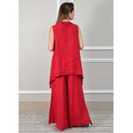 Vestido Elisa Linho Italiano Caramelo .
