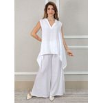 Vestido Elisa Linho Italiano Cinza .