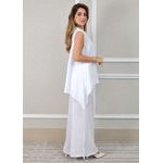 Vestido Elisa Linho Italiano Cinza .