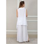 Vestido Elisa Linho Italiano Cinza .
