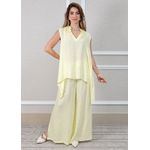 Conjunto Fabi Linho Italiano Amarelo