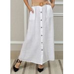 Saia Isa Linho Italiano Branco