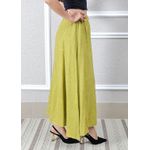 Saia Melissa Linho Italiano Verde Pistache