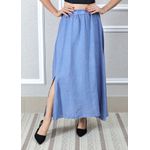 Saia Melissa Linho Italiano Azul Jeans