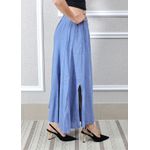 Saia Melissa Linho Italiano Azul Jeans