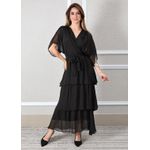 Vestido Stella Seda Italiana Preto .