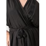 Vestido Stella Seda Italiana Preto .
