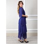 Vestido Stella Seda Italiana Azul Royal .