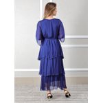 Vestido Stella Seda Italiana Azul Royal .