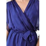 Vestido Stella Seda Italiana Azul Royal .