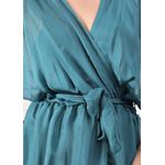 Vestido Stella Seda Italiana Petróleo .