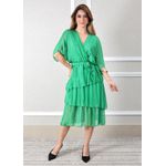 Vestido Stella Seda Italiana Verde Bandeira .