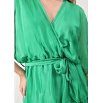 Vestido Stella Seda Italiana Verde Bandeira .