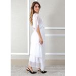 Vestido Stella Seda Italiana Branco .