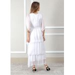 Vestido Stella Seda Italiana Branco .