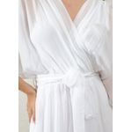Vestido Stella Seda Italiana Branco .
