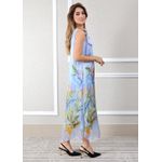 Vestido Luna Seda Italiana Azul Bebe .